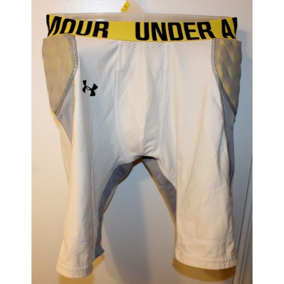 Boys Under Armour MPZ 3-Pad Armour Girdle Shorts Fitted Youth XLarge YXL White - Picture 3 of 6